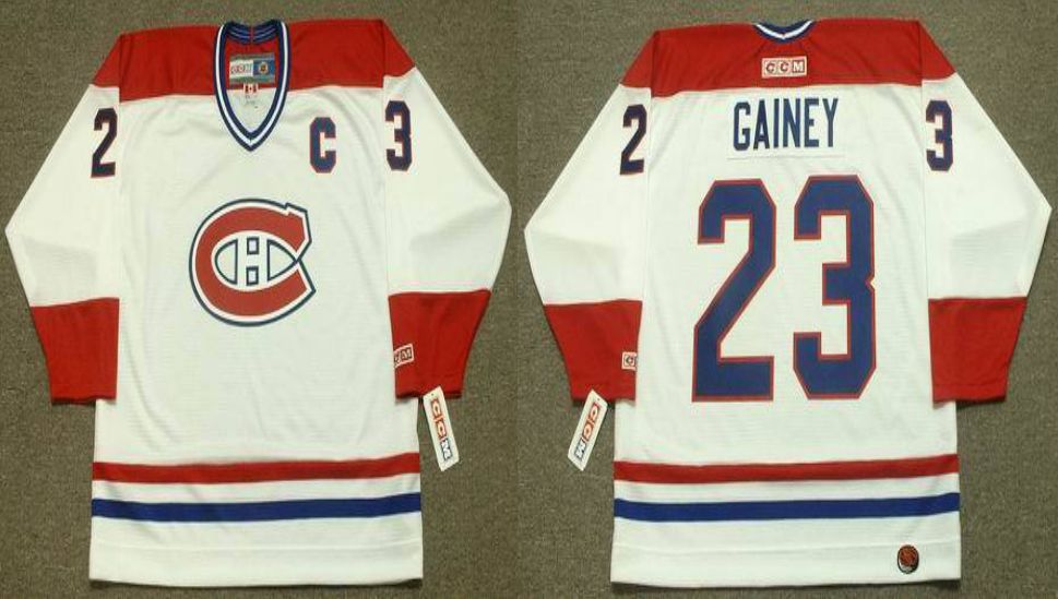 2019 Men Montreal Canadiens #23 Gainey White CCM NHL jerseys